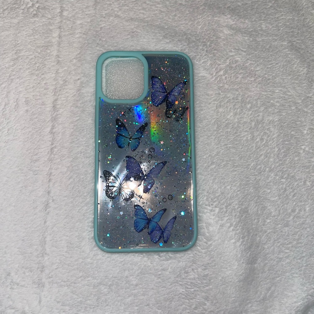 Sparkly butterfly iPhone 12/13 phone case